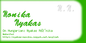 monika nyakas business card